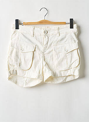 Short fermeture zippée sous rabat boutonné taille basse beige KILLAH femme