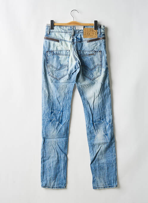 Jeans coupe slim effet usé délavé taille normale bleu ENERGIE femme