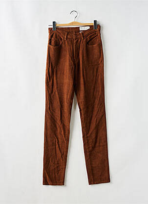 Pantalon slim stretch taille haute marron CEDIXSEPT femme