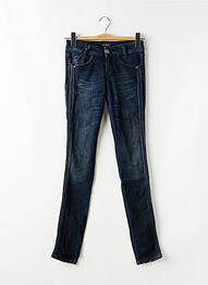 Jeans coupe slim taille basse taille basse bleu fonce KILLAH femme
