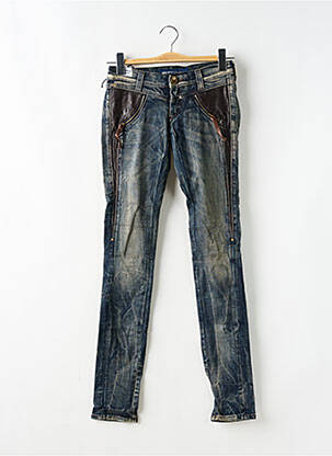 Jeans skinny effet usé délavé taille basse bleu MISS SIXTY femme