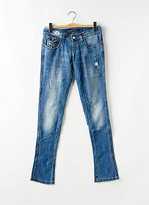 Jeans skinny effet usé délavé taille basse bleu MISS SIXTY femme