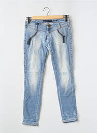 Jeans coupe slim effet usé délavé taille basse bleu MISS SIXTY femme