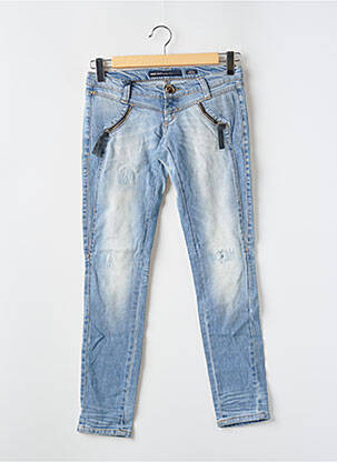 Jeans coupe slim effet usé délavé taille basse bleu MISS SIXTY femme