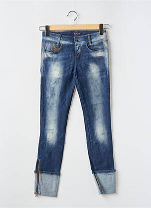 Jeans coupe slim stretch taille basse bleu KILLAH femme