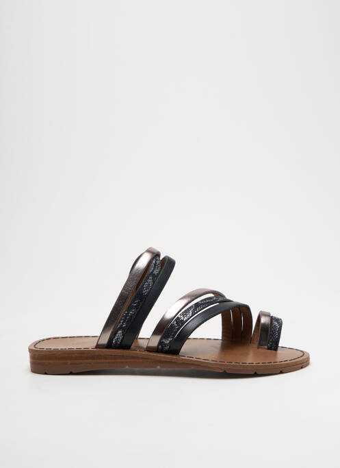 Tongs noir CHATTAWAK pour femme