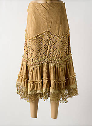 Jupe longue taille haute beige LOV'LY femme