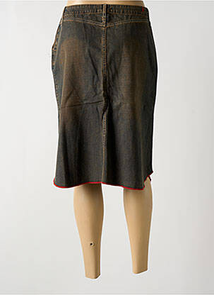 Jupe mi-longue coupe droite marron TEDDY SMITH femme