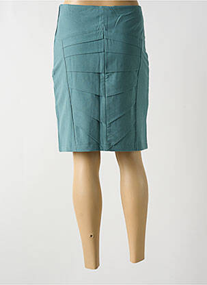 Jupe mi-longue fermeture zip latéral vert SKUNKFUNK femme