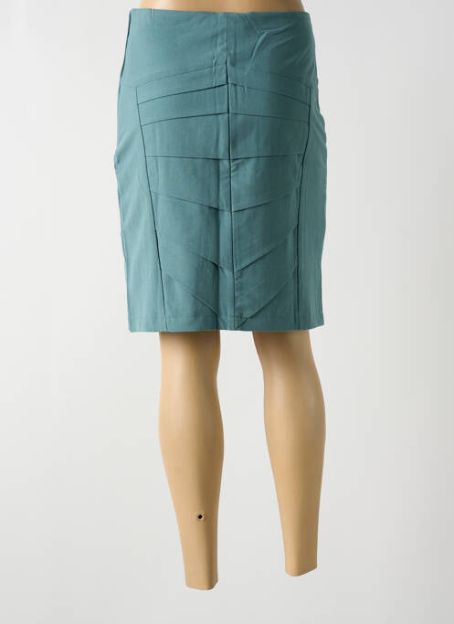 Jupe mi-longue fermeture zip latéral vert SKUNKFUNK femme