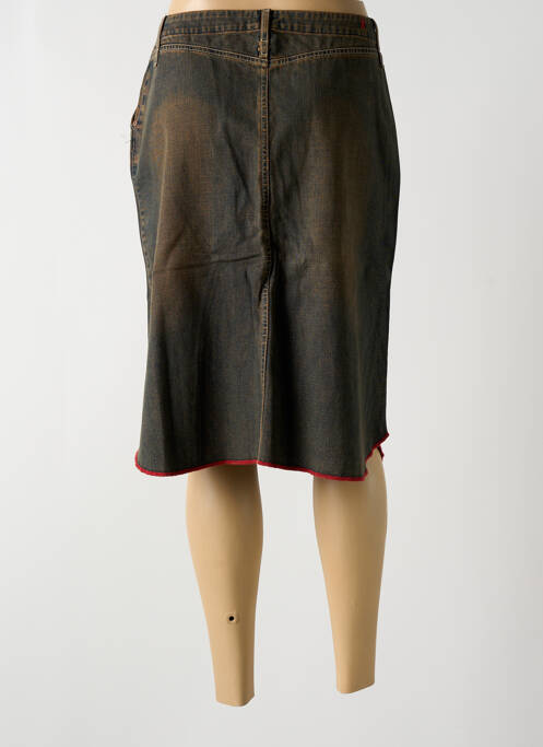 Jupe mi-longue marron TEDDY SMITH pour femme