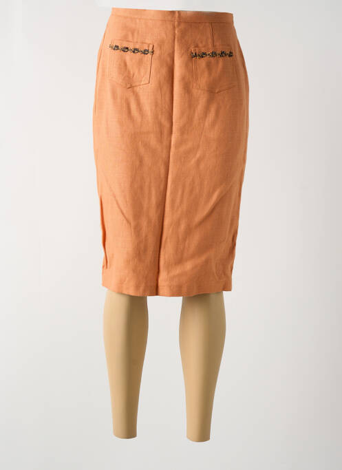 Jupe mi-longue orange ROSA ROSAM pour femme