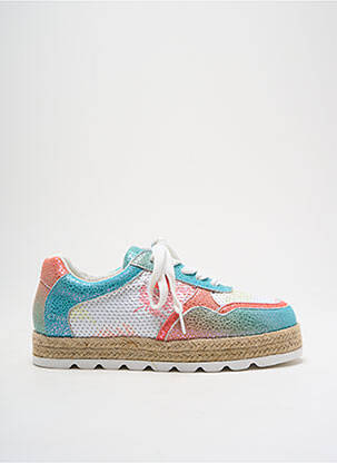 Espadrilles tissage satiné talon plat jusqu'à 3cm orange CHATTAWAK femme