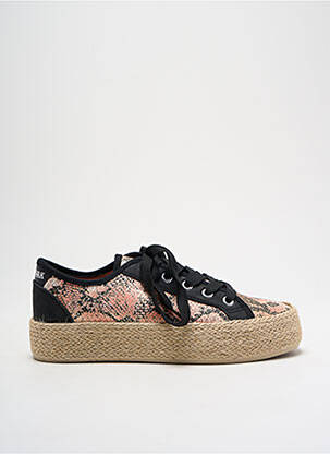 Espadrilles tissage satiné talon de 4 à 6cm rose CHATTAWAK femme