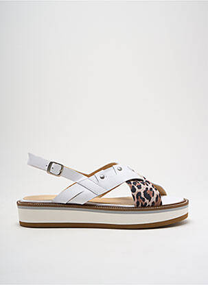 Sandales/nu pieds matière lisse talon de 4 à 6cm blanc PHILIPPE MORVAN femme