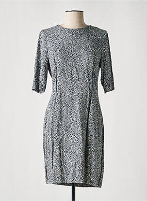 Robe courte manches 3/4 manches 3/4 gris SANDWICH femme