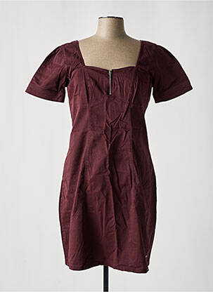 Robe courte manches courtes manches courtes violet DDP femme