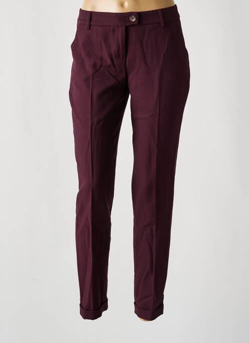 Pantalon chino violet LA FEE MARABOUTEE pour femme