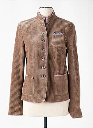 Veste casual epaulette marron WHITE LABEL femme