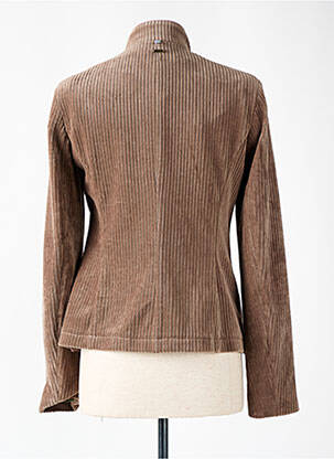 Veste casual epaulette marron WHITE LABEL femme