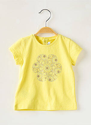 T-shirt stretch manches courtes jaune MAYORAL fille