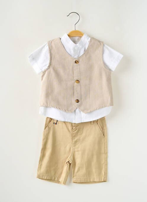 Ensemble short beige BABY BOL pour garçon