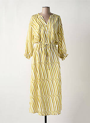 Robe longue imprimé fantaisie manches 3/4 vert TOM TAILOR femme