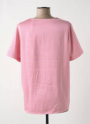 Blouse manches courtes manches courtes rose YAYA femme
