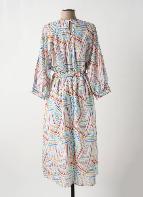 Robe mi-longue blanc LILI SIDONIO pour femme