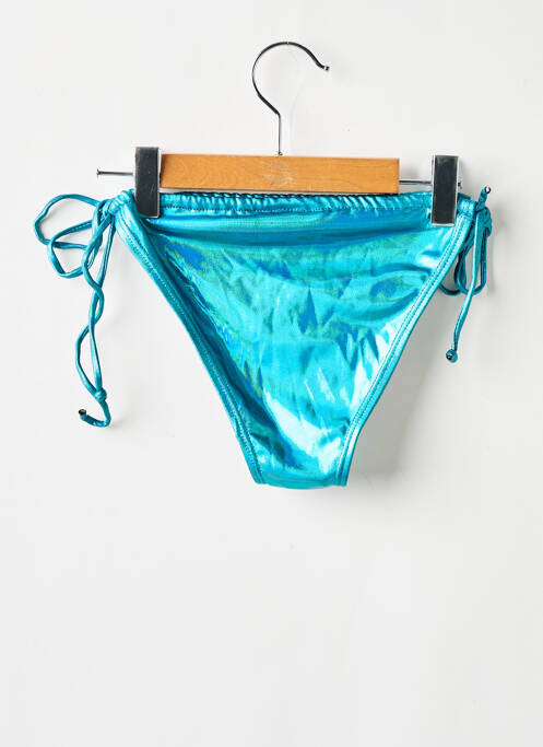 Bas de maillot de bain tissage satiné bikini bleu MOLLY BRACKEN femme