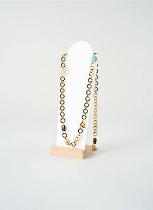 Sautoir matériaux métal bleu SATINE femme
