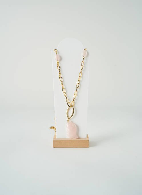 Sautoir rose SATINE pour femme