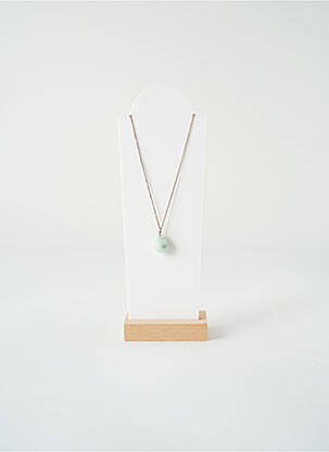 Collier matériaux métal vert SATINE femme