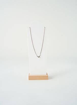 Collier ornement oxyde de zirconium noir SATINE femme
