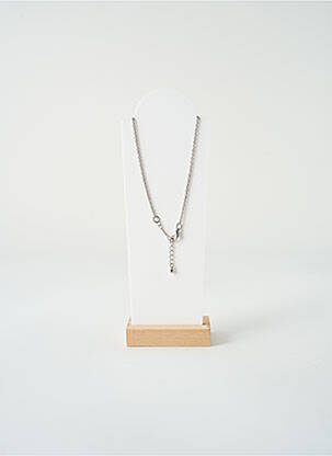 Collier matériaux métal bleu SATINE femme