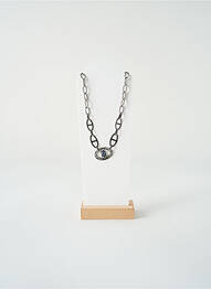 Collier ornement oxyde de zirconium bleu VISSON femme