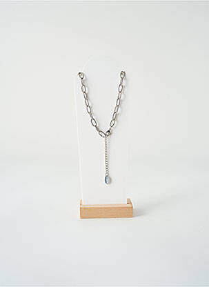 Collier ornement oxyde de zirconium bleu VISSON femme