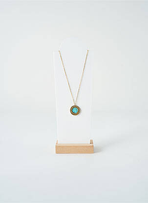Collier matériaux métal bleu SATINE femme