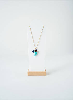 Collier ornement breloque / pampille bleu SATINE femme