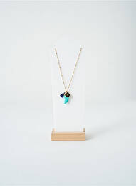 Collier ornement breloque / pampille bleu SATINE femme