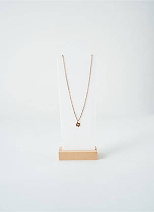 Collier ornement breloque / pampille rose SATINE femme