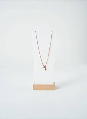 Collier ornement breloque / pampille rose SATINE femme