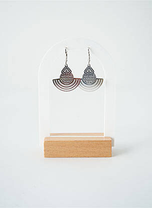 Boucles d’oreilles fermeture fermoir clips argent SATINE femme
