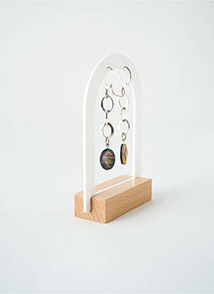 Boucles d’oreilles fermeture fermoir clips gris SATINE femme
