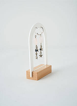 Boucles d’oreilles fermeture fermoir clips argent SATINE femme