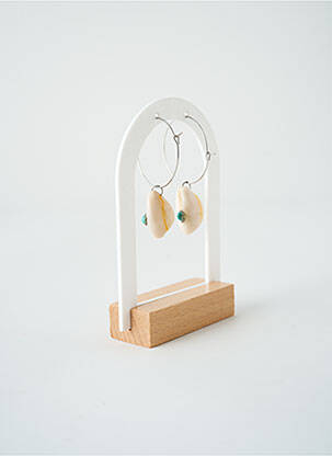 Boucles d’oreilles ornement breloque / pampille bleu SATINE femme