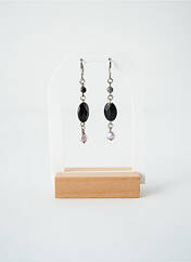 Boucles d’oreilles noir SATINE pour femme seconde vue