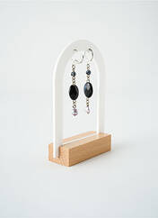 Boucles d’oreilles noir SATINE pour femme seconde vue