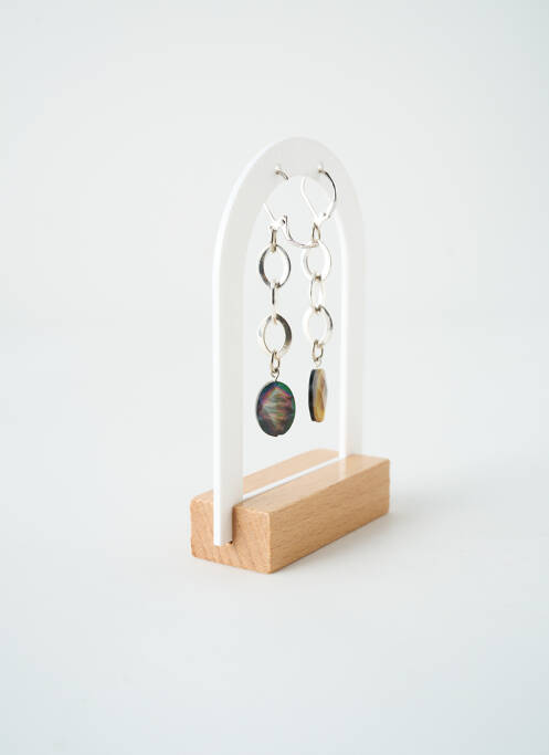 Boucles d’oreilles gris SATINE femme