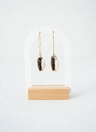 Boucles d’oreilles matériaux métal noir SATINE femme